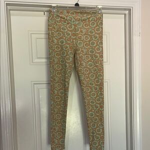 LuLaRoe Orange and Blue Leggings Vibrant Style